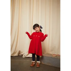 Merinoullklänning Red/Dusty Rose Combo><noscript><img width=