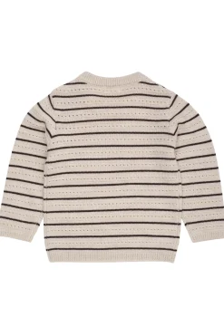 Merinoullströja Pale Cream Melange Dark Brown>Copenhagen Colors Online