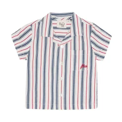 Miles Kortärmad Skjorta Red/blue Stripes>Flöss Discount