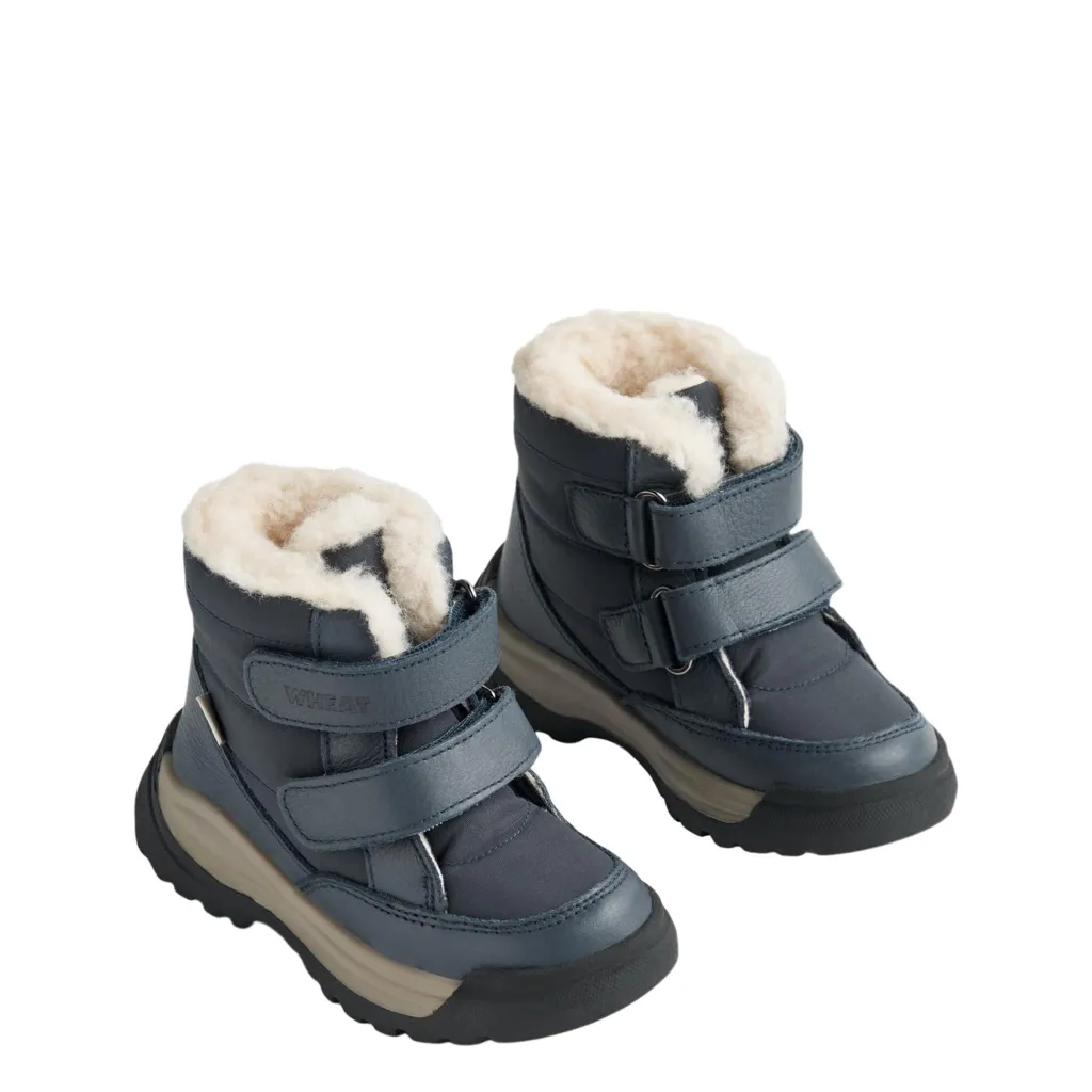 Millas Tex Winter Boots Navy>Wheat Online