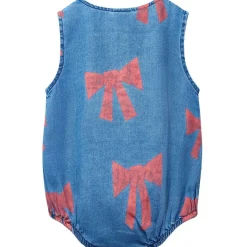 Mini Bow Romper Twill Denim>Wynken Online