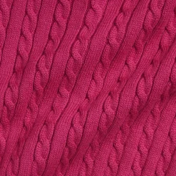 Mini Kabelstickad Kofta Preppy Pink><noscript><img width=