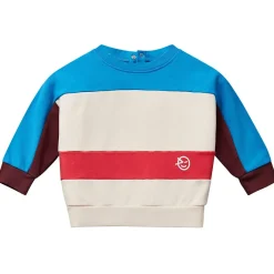 Mini Keel Sweatshirt Ecru Blue Red>Wynken