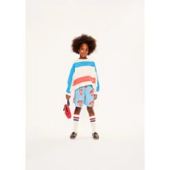 Mini Keel Sweatshirt Ecru Blue Red><noscript><img width=