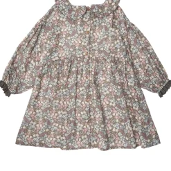Mini Liberty Flowers Klänning Dark Grey>Tocoto Vintage Hot