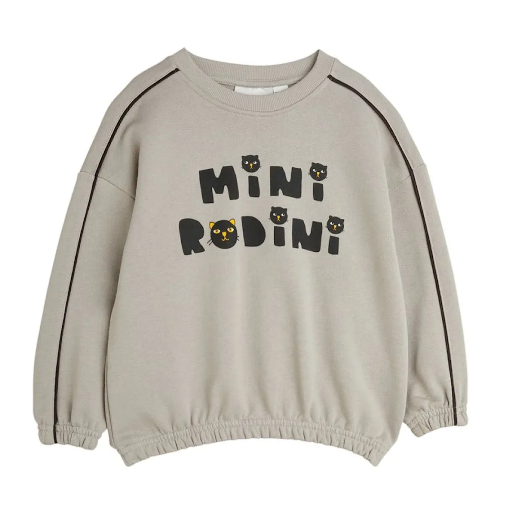 Cats Sweatshirt Grey>Mini Rodini Clearance