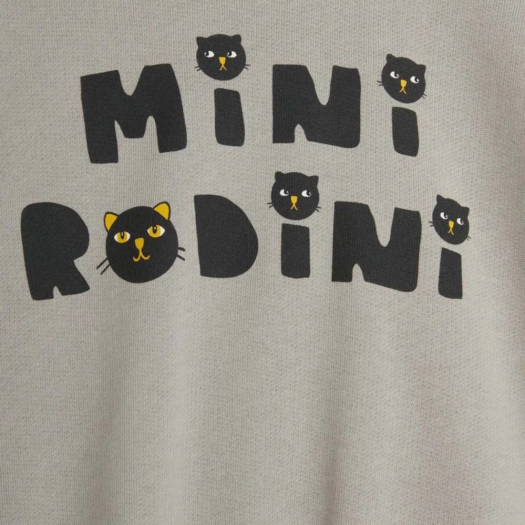 Cats Sweatshirt Grey>Mini Rodini Clearance