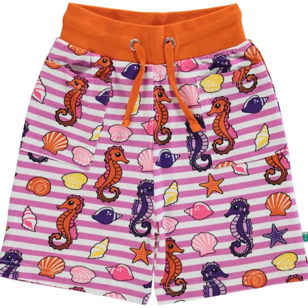 Mönstrad Mjukisshorts Med Sjöhästar Spring Pink>Småfolk Online
