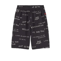 Mönstrad Mjukisshorts Svarta>Beau Loves New