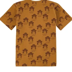 Mönstrad T-shirt Golden Brown><noscript><img width=