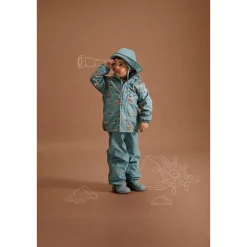 Mönstrade Fodrade Gummistövlar Smoke Blue><noscript><img width=