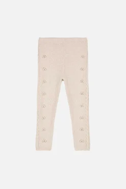 Molda Stickade Leggings Cream>Louise Misha