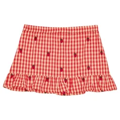 Molly Kjol i Berry Gingham>Flöss Discount