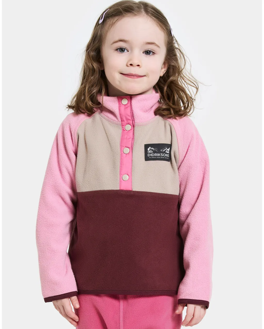 Monte Kids 4 Halvknapp Jumper Anemon Red>Didriksons New