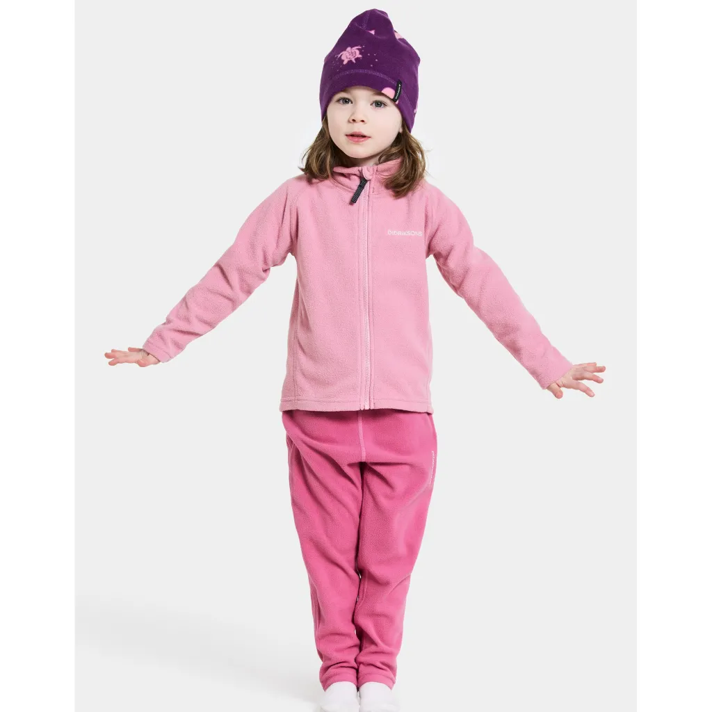 Monte Kids 10 Jumper Med Hel Dragkedja Light Heather Pink>Didriksons Discount