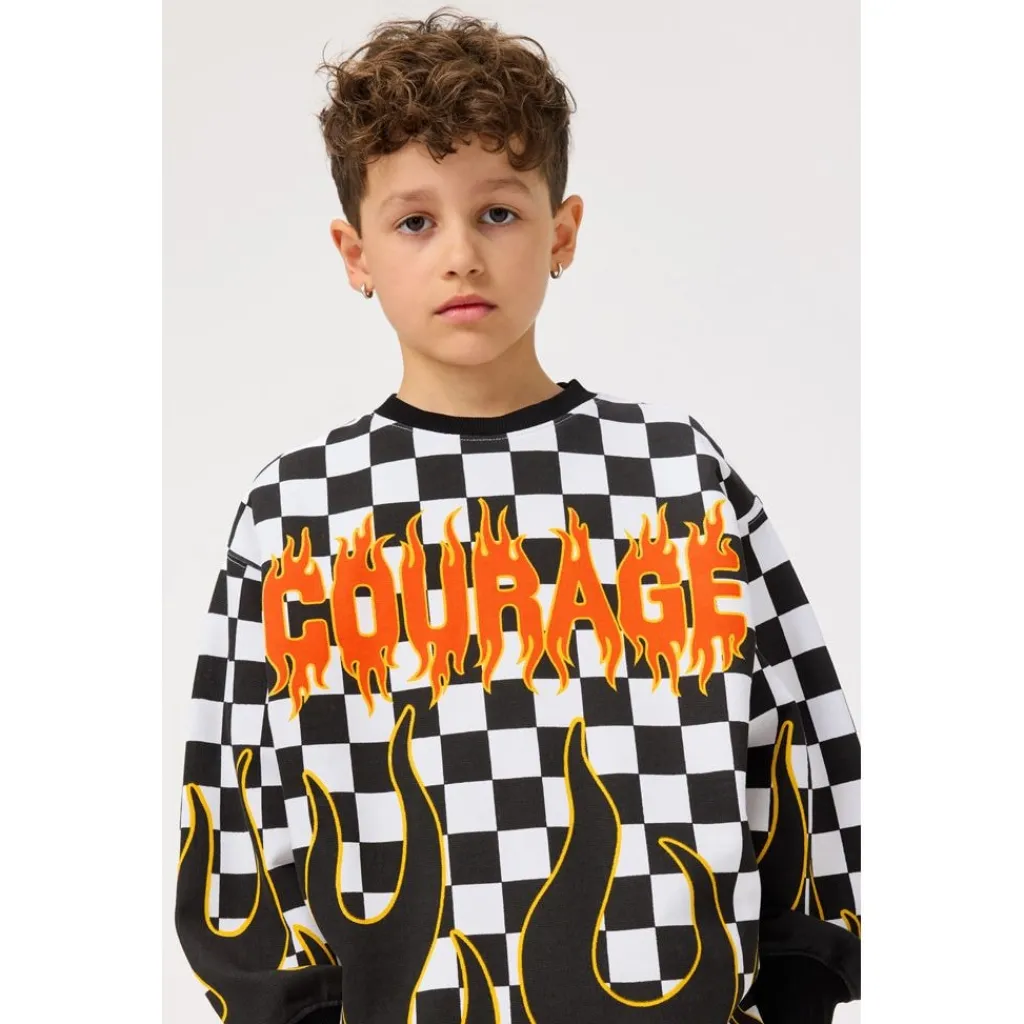 Monti Sweatshirt Check On Fire>Molo Sale