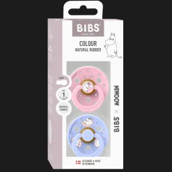 Moomins Dreaming 2-pack Runda Latexnappar Hush Baby Pink><noscript><img width=