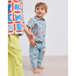 Morning Egg Baby Byxor I Denim Light Blue><noscript><img width=