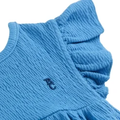Morning Egg Baby Klänning Med Rufs Blue><noscript><img width=
