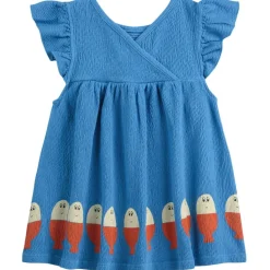 Morning Egg Baby Klänning Med Rufs Blue><noscript><img width=