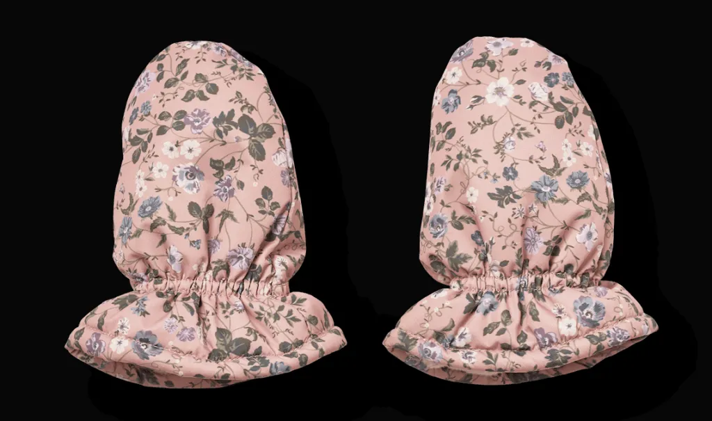 Muffu Vadderade Babyvantar Rose Powder Flowers>Wheat New