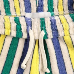 Multicolor Stripes Bermudashorts I Frotté Off White><noscript><img width=
