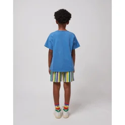 Multicolor Stripes Bermudashorts I Frotté Off White><noscript><img width=