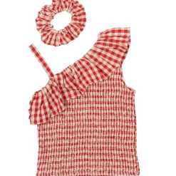 Nally Kort Topp Poppy Red Check><noscript><img width=
