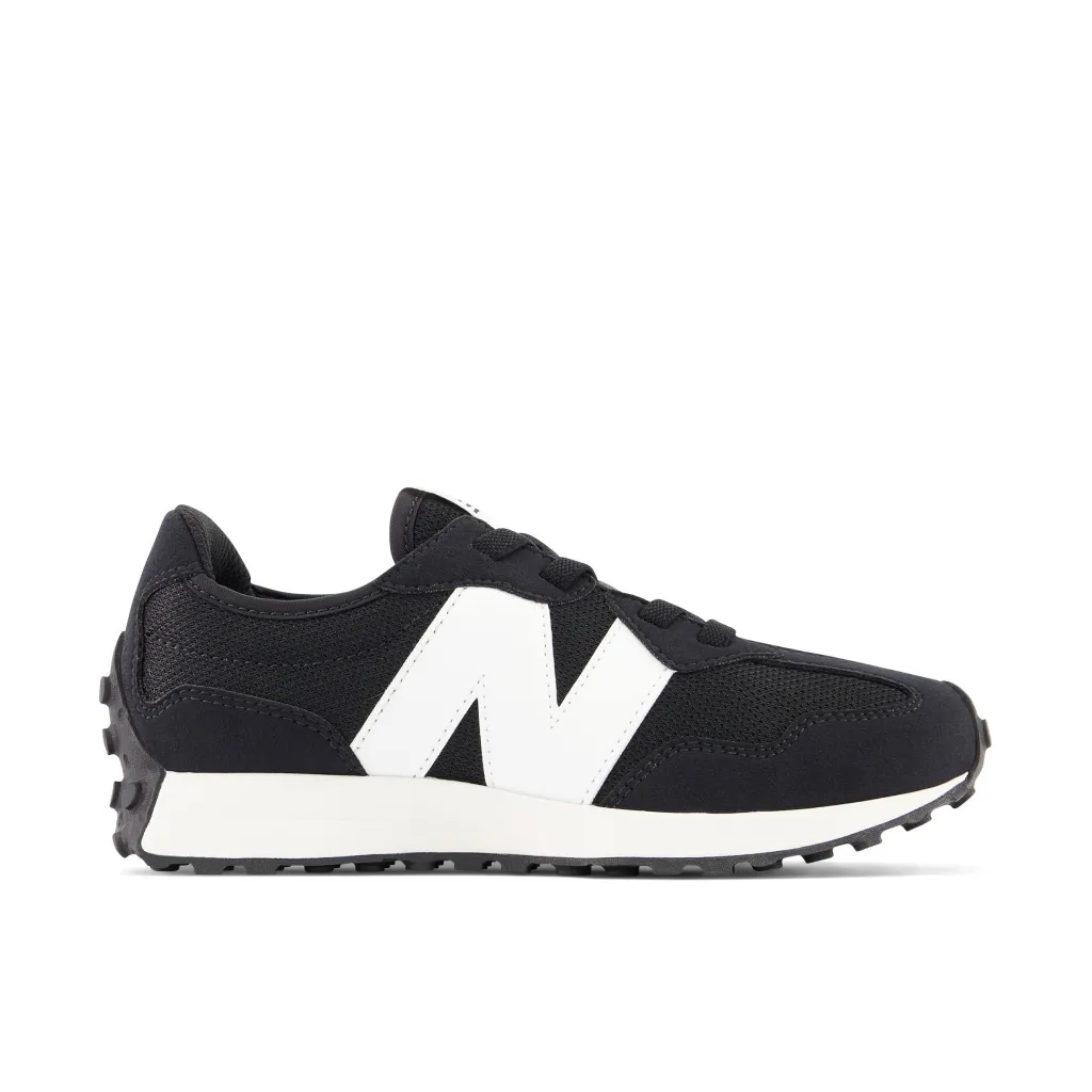 327 Kids Bungee Lace Black>New Balance Discount