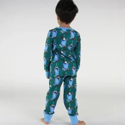 Nightwear set with hot chocolate Petroleum Green Varm Choklad Pyjama Petroleum Green>Småfolk Outlet