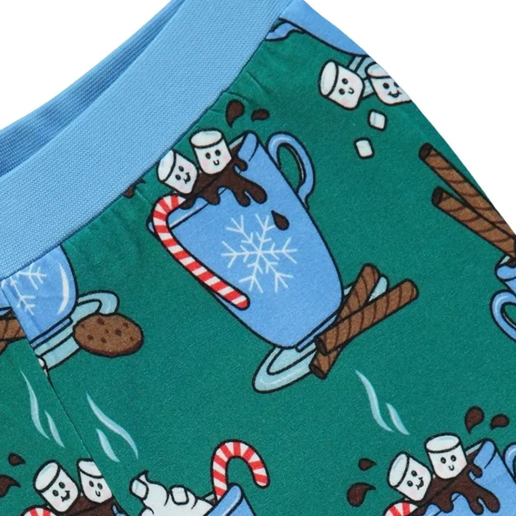 Nightwear set with hot chocolate Petroleum Green Varm Choklad Pyjama Petroleum Green>Småfolk Outlet