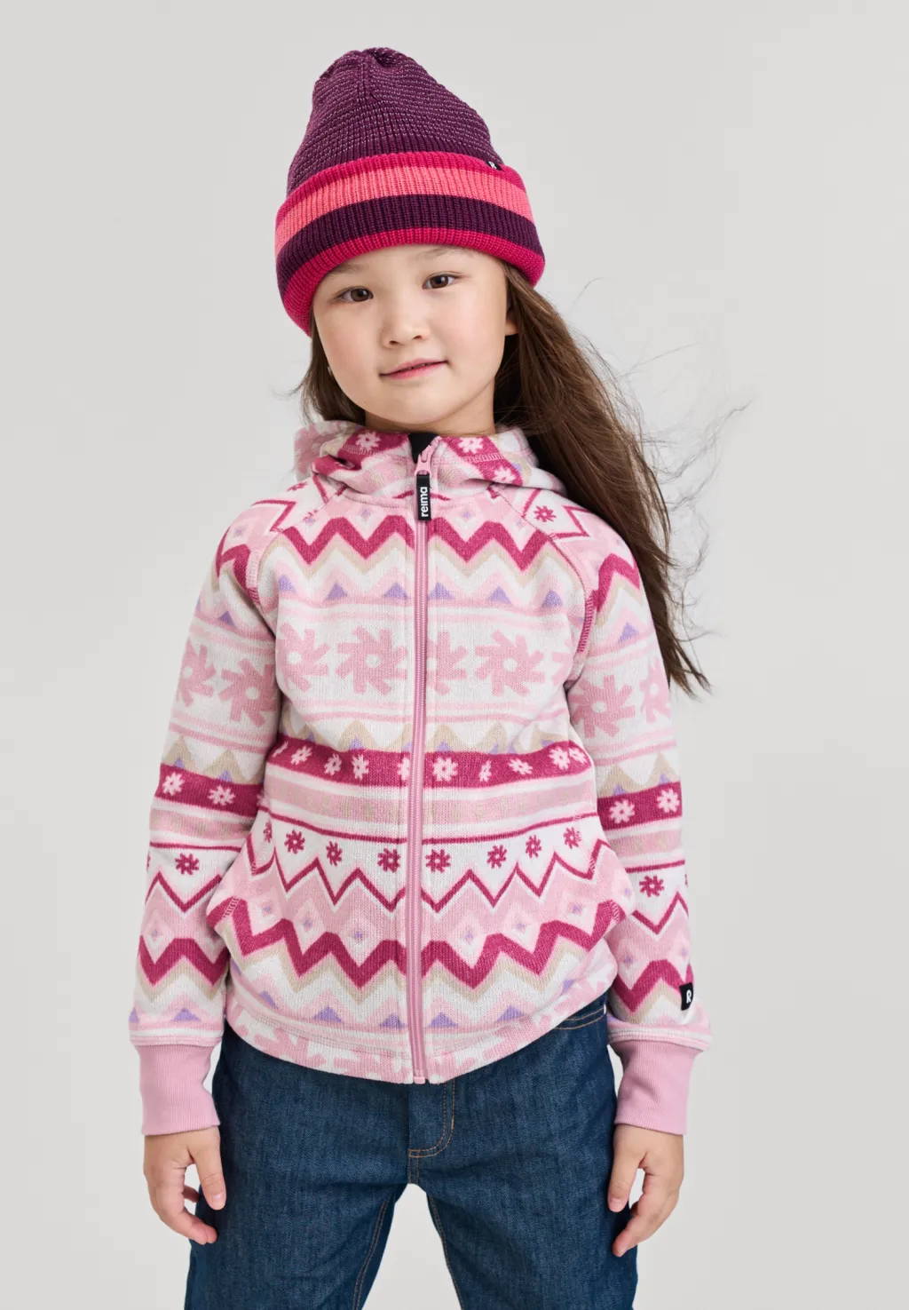 Northern Huvtröja I Fleece Grey Pink>Reima Hot