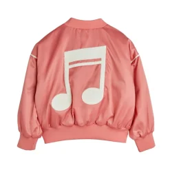 Note Chenille Baseballjacka I Satin Pink>Mini Rodini