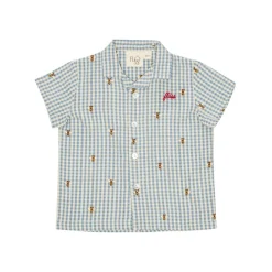 Oliver Kortärmad Skjorta Bee Gingham>Flöss Outlet