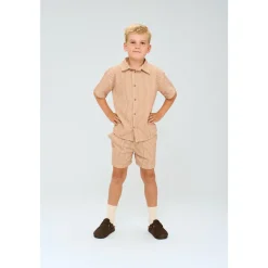 Ollie Skjorta Indian Tan Striped><noscript><img width=