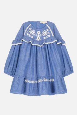 Orana Vävd Klänning Blue Chambray>Louise Misha Clearance