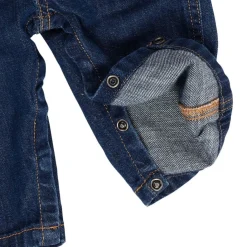 Organic Baby Overalls Dark Indigo Blue Washed><noscript><img width=