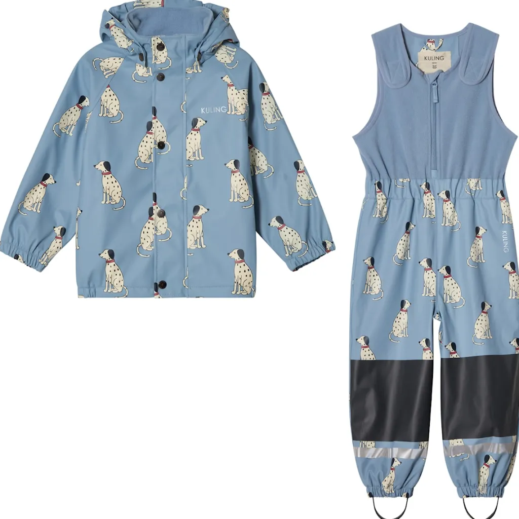 Ottawa Fodrat Regnställ Dove Blue Dalmatian>Kuling Sale
