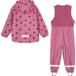 Ottawa Fodrat Regnställ Mauve Hearts>Kuling Outlet