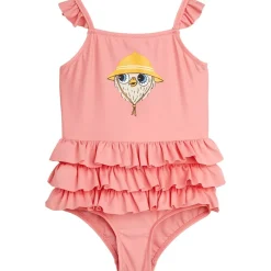 Owl Frill Baddräkt Rosa>Mini Rodini Outlet