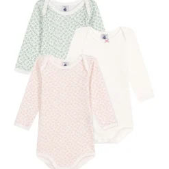 3-pack Baby Bodys Marshmallow Rose>Petit Bateau Online