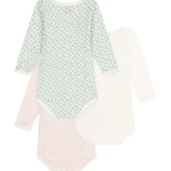3-pack Baby Bodys Marshmallow Rose>Petit Bateau Online