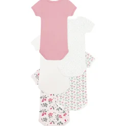 5-pack Baby Bodys Rose Fluer Marshmallow>Petit Bateau Outlet