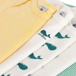 5-pack Baby Bodys Vert Blanc Jaune><noscript><img width=