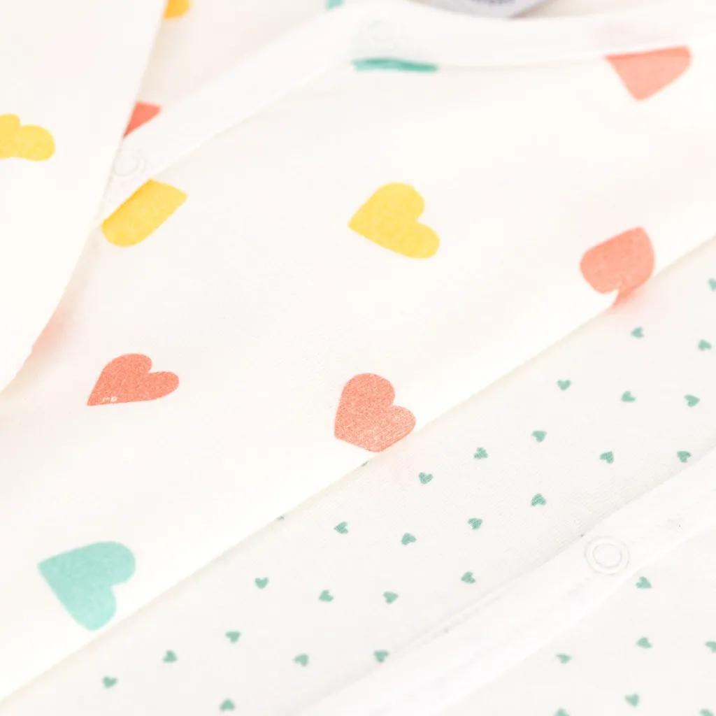 2-pack Bomull Onesie Marshmallow Herbier>Petit Bateau Discount