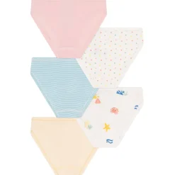 5-pack Bomullstrosor Rose Jaune Bleu Blanc>Petit Bateau New