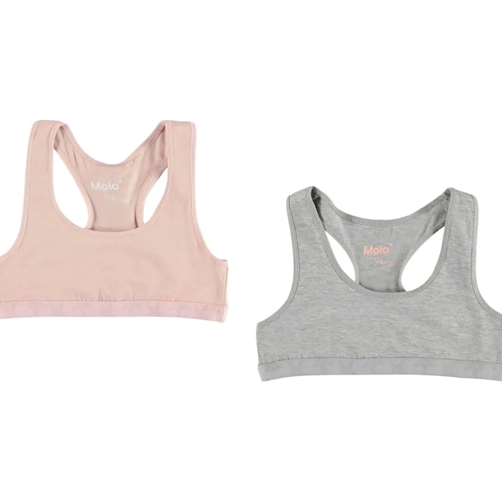 2-Pack GOTS Jade Bh-Toppar Grå melange>Molo Discount