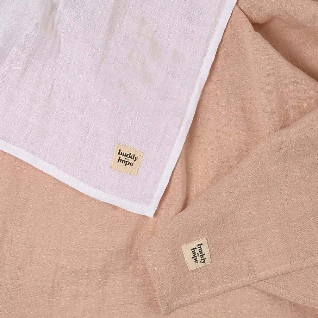 2-Pack GOTS Muslinfiltar Dusty Rose>Buddy & Hope Discount