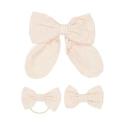 3-pack Hårspännen Dusty Rose Cream Stripe>Copenhagen Colors Sale