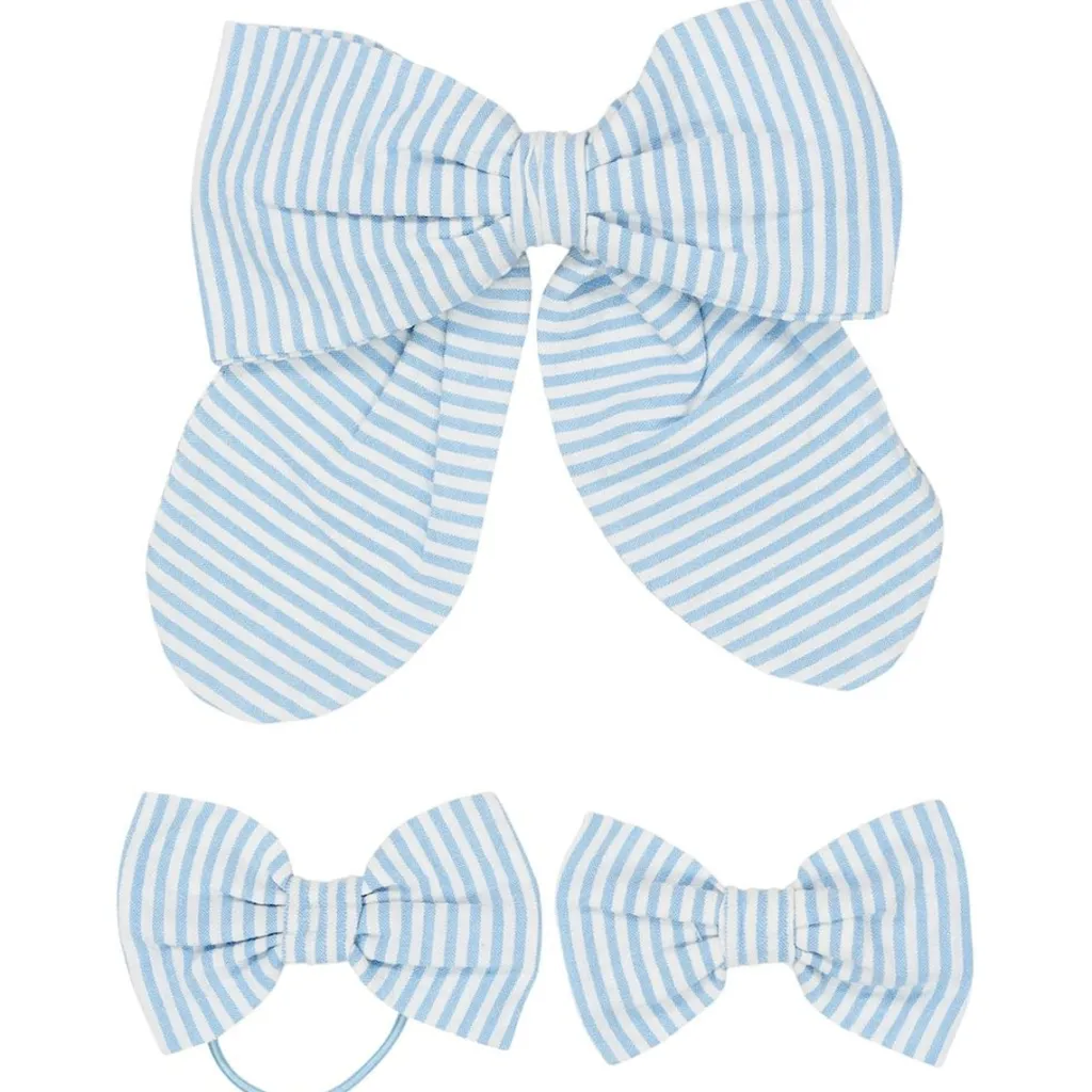 3-pack Hårspännen Sky Blue Cream Stripe>Copenhagen Colors Clearance